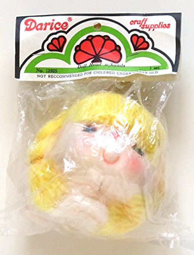 0764804515657 - MITZY 4 INCH DOLL HEAD AND HANDS - CAUCASIAN WITH YELLOW YARN HAIR AND BLUE EYES