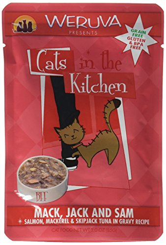 0764999728801 - CATS IN THE KITCHEN CAT FOOD , MACK, JACK AND SAM, 3-OUNCE POUCHES (PACK OF 8)