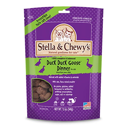 0764999781356 - STELLA & CHEWY'S FREEZE-DRIED RAW DUCK DUCK GOOSE DINNER CAT FOOD, 12 OZ BAG