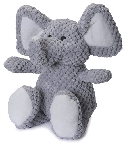 0764999808527 - SMALL, GREY ELEPHANT WITH CHEW GUARD TECHNOLOGY PLUSH DOG TOY