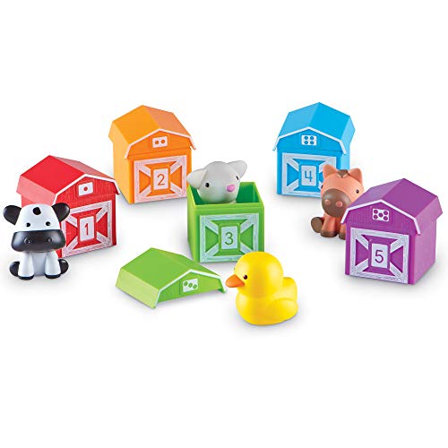 0765023068054 - LEARNING RESOURCES PEEKABOO LEARNING FARM - 10 PIECES, AGES 18+ MONTHS TODDLER LEARNING TOYS, COUNTING AND SORTING TOYS, FARM ANIMALS TOYS,STOCKING STUFFERS