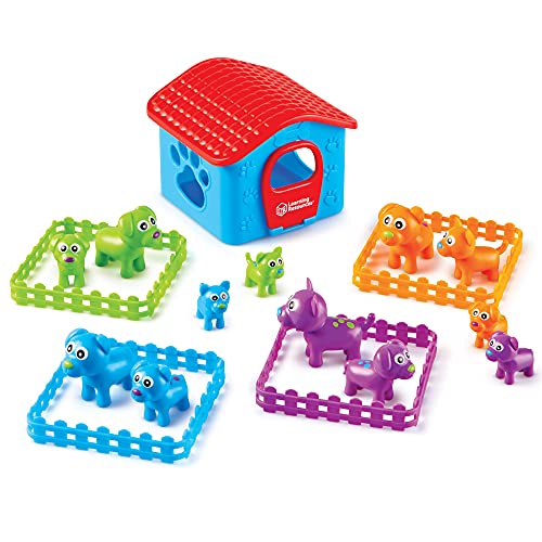 0765023068092 - LEARNING RESOURCES SORT-EM-UP PUPS, SORTING & MATCHING, 28 PIECES AGES 3+
