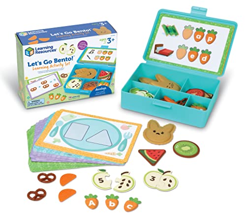 0765023098006 - LEARNING RESOURCES LETS GO BENTO! LEARNING ACTIVITY SET, 78 PIECES, AGES 3+, PRESCHOOL LEARNING ACTIVITIES, TODDLER TOYS, LEARNING & EDUCATION TOYS, FEELINGS AND EMOTIOS, FINE MOTOR SKILLS