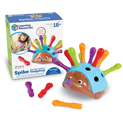 0765023889048 - LEARNING RESOURCES SPIKE THE FINE MOTOR HEDGEHOG, SENSORY, FINE MOTOR TOY, TOYS FOR TODDLERS, AGES 18 MONTHS+