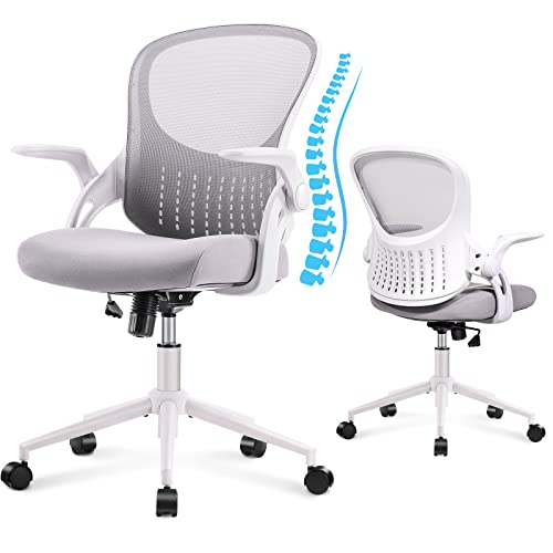 0765154373799 - ERGONOMIC OFFICE CHAIR BREATHABLE MESH DESK CHAIR ROLLING SWIVEL COMPUTER TASK CHAIR HOME OFFICE CHAIRS… (GREY, MID BACK)