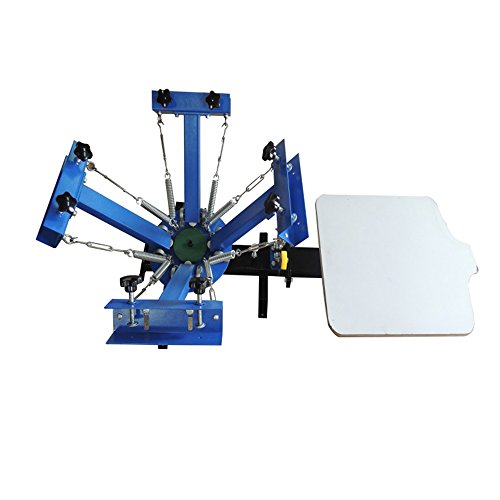 0765346021965 - ORANGEA SCREEN PRINTING MACHINE SILK SCREEN PRINTING MACHINE SCREEN PRINTING PRESS 4 COLOR 1 STATION ADJUSTABLE DOUBLE SPRING DEVICES (4 COLOR 1 STATION)