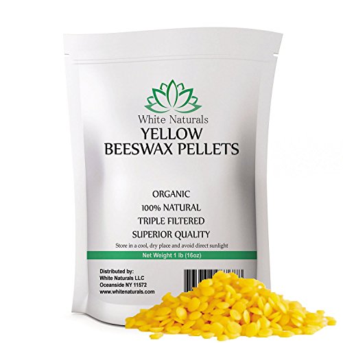 0765738987688 - YELLOW BEESWAX PELLETS 1IB BY WHITE NATURALS - ORGANIC, TOP QUALITY, 100% PURE, TRIPLE FILTERED