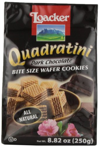 0076580143918 - LOACKER QUADRATINI DARK CHOCOLATE CREME WAFER COOKIES, 8.82-OUNCE PACKAGES (PACK OF 8)