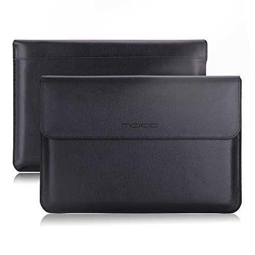 0765857005614 - MOKO 13.3-INCH SLEEVE BAG, PU LEATHER PROTECTIVE LAPTOP NOTEBOOK CASE COVER FOR APPLE MACBOOK AIR 13.3 / MACBOOK PRO 13.3(2015 / 2016) / DELL XPS13 13.3 / ASUS ZENBOOK FLIP(UX360CA) 13.3, BLACK