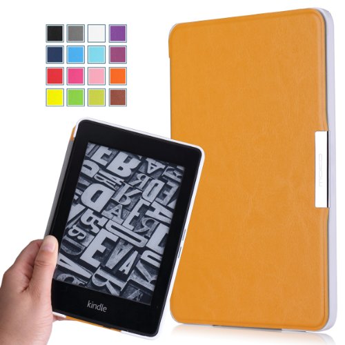 0765857013770 - MOKO KINDLE PAPERWHITE CASE, PREMIUM ULTRA LIGHTWEIGHT SHELL COVER WITH AUTO WAKE / SLEEP FOR AMAZON ALL-NEW KINDLE PAPERWHITE (FITS ALL 2012, 2013 AND 2015 VERSIONS), FM YELLOW