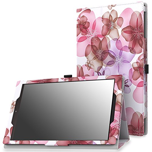 0765857014722 - MOKO CASE FOR FIRE HD 10 - SLIM FOLDING COVER WITH AUTO WAKE / SLEEP FOR AMAZON KINDLE FIRE HD 10.1 INCH DISPLAY TABLET (2015 RELEASE ONLY), FLORAL PURPLE