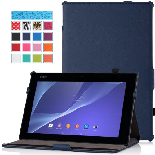 0765857024370 - MOKO SONY XPERIA Z2 CASE - SLIM-FIT MULTI-ANGLE FOLIO COVER CASE FOR SONY XPERIA Z2 10.1 INCH TABLET, INDIGO (WITH SMART COVER AUTO WAKE / SLEEP, WILL NOT FIT FOR SONY XPERIA Z TABLET)