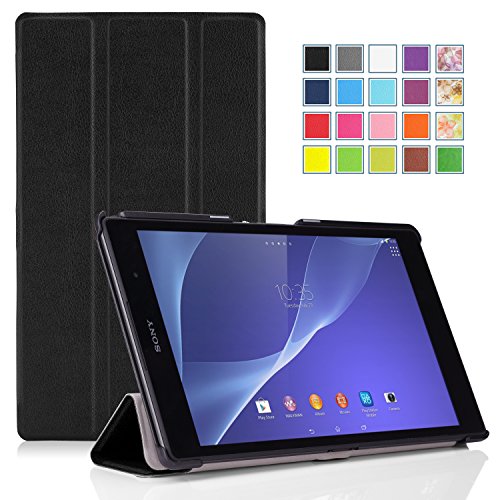 0765857025087 - MOKO SONY XPERIA Z3 TABLET COMPACT CASE - ULTRA SLIM LIGHTWEIGHT SMART-SHELL STAND COVER CASE FOR XPERIA Z3 8 INCH TABLET COMPACT, BLACK (WITH SMART COVER AUTO WAKE / SLEEP)
