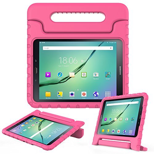 0765857030944 - MOKO TAB S2 9.7 CASE - EVA KIDS SHOCK PROOF CONVERTIBLE HANDLE LIGHT WEIGHT SUPER PROTECTIVE STAND COVER CASE FOR SAMSUNG GALAXY TAB S2 9.7 TABLET, MAGENTA