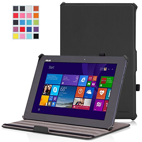0765857049021 - MOKO ASUS T100 CHI 10.1 CASE - SLIM-FIT MULTI-ANGLE FOLIO COVER CASE FOR T100 CHI 10.1 INCH (2015 VERSION) WINDOWS TABLET, BLACK (WILL NOT FIT T100 2013 VERSION)