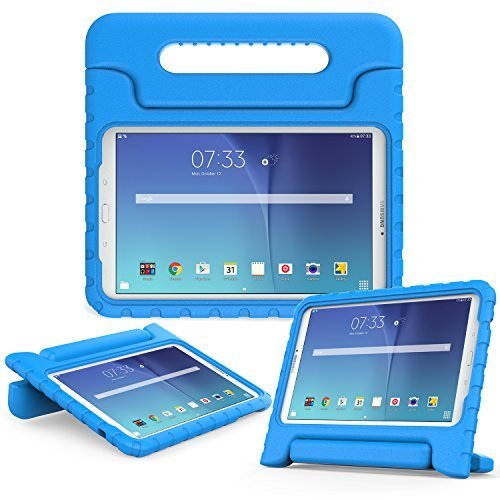 0765857063355 - MOKO TAB E 9.6 CASE - EVA KIDS SHOCK PROOF CONVERTIBLE HANDLE LIGHT WEIGHT PROTECTIVE COVER FOR SAMSUNG GALAXY TAB E / TAB E NOOK 9.6 INCH 2015 TABLET (FIT BOTH WIFI AND VERIZON 4G LTE VERSION), BLUE