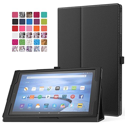 0765857070636 - MOKO FIRE HD 10 2015 CASE - SLIM FOLDING COVER WITH AUTO WAKE / SLEEP FOR AMAZON KINDLE FIRE HD 10 INCH DISPLAY TABLET (2015 RELEASE ONLY), BLACK