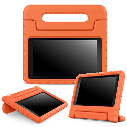 0765857073200 - MOKO CASE FOR FIRE 7 2015 - KIDS SHOCK PROOF CONVERTIBLE HANDLE LIGHT WEIGHT SUPER PROTECTIVE STAND COVER FOR AMAZON FIRE TABLET (7 INCH DISPLAY - 5TH GENERATION, 2015 RELEASE ONLY), ORANGE