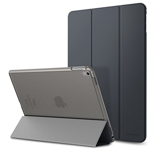 0765857075907 - IPAD PRO 9.7 CASE - MOKO ULTRA SLIM LIGHTWEIGHT SMART-SHELL STAND COVER WITH TRANSLUCENT FROSTED BACK PROTECTOR FOR APPLE IPAD PRO 9.7 INCH 2016 RELEASE TABLET, SPACE GRAY (WITH AUTO WAKE / SLEEP)
