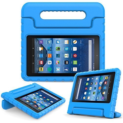 0765857078311 - MOKO FIRE 7 2015 CASE - KIDS SHOCK PROOF CONVERTIBLE HANDLE LIGHT WEIGHT SUPER PROTECTIVE STAND COVER FOR AMAZON FIRE TABLET (7 INCH DISPLAY - 5TH GENERATION, 2015 RELEASE ONLY), BLUE