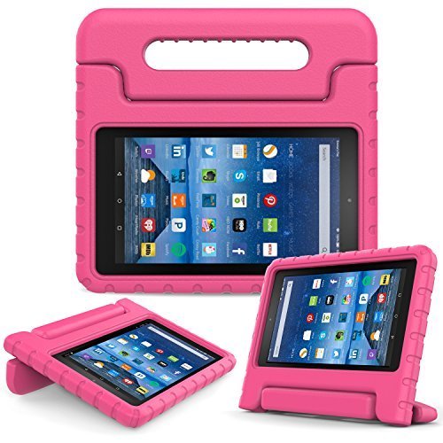 0765857078342 - MOKO FIRE 7 2015 CASE - KIDS SHOCK PROOF CONVERTIBLE HANDLE LIGHT WEIGHT SUPER PROTECTIVE STAND COVER FOR AMAZON FIRE TABLET (7 INCH DISPLAY - 5TH GENERATION, 2015 RELEASE ONLY), MAGENTA