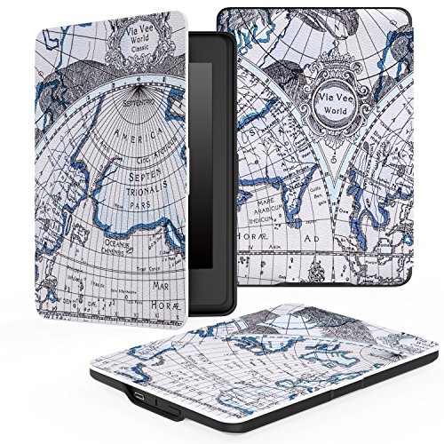 0765857079691 - MOKO CASE FOR KINDLE PAPERWHITE, PREMIUM THINNEST AND LIGHTEST PU LEATHER COVER WITH AUTO WAKE / SLEEP FOR AMAZON ALL-NEW KINDLE PAPERWHITE (FITS 2012, 2013, 2015 AND 2016 VERSIONS), MAP F