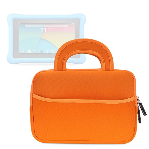 0765857086408 - MOKO SLEEVE FOR 7-8 INCH AMAZON TABLET, PORTABLE CARRYING NEOPRENE CASE BAG FOR FIRE KIDS EDITION (5TH GENERATION, 2015 RELEASED), FREETIME KID-PROOF CASE, FIRE 7, FIRE HD 8, ORANGE