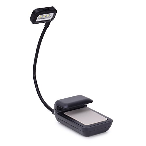 0765857088235 - MOKO FLEXIBLE NECK LED CLIP-ON READING LIGHT LAMP FOR AMAZON KINDLE 1 / 2 / 3 / 4 / 5, KINDLE GEN 7TH, KINDLE TOUCH, KINDLE DX/DXG, 6 E INK DISPLAY, NOOK, EBOOK READER, TABLET, BOOK, TEXTBOOK, BLACK
