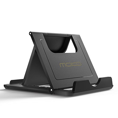 0765857088556 - MOKO CELL PHONE STAND, TABLET STAND, UNIVERSAL FOLDABLE MULTI-ANGLE DESKTOP HOLDER FOR SMARTPHONE, TABLET(6-8) AND E-READER, IPHONE 7 PLUS/6S PLUS, SAMSUNG GALAXY NOTE 5, GLAXY S7/S7 EDGE, BLACK