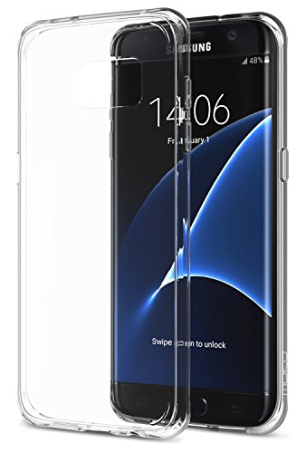 0765857088730 - GALAXY S7 EDGE CASE - MOKO ADVANCED HALO SERIES HYBRID COVER WITH TPU ANTI DROP + CLEAR PC BACK PANEL BUMPER CASE FOR SAMSUNG GALAXY S7 EDGE 5.5 INCH SMARTPHONE 2016 RELEASE, CRYSTAL CLEAR