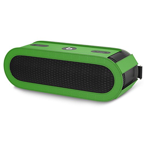 0765857102207 - MOKO CARRYING CASE FOR BEATS PILL+, PREMIUM VEGAN PU LEATHER PROTECTIVE COVER BAG SLEEVE SKINS FOR DR. DRE BEATS PILL+ PORTABLE BLUETOOTH SPEAKER, WITH HOLDING STRAP & CARABINER, GREEN