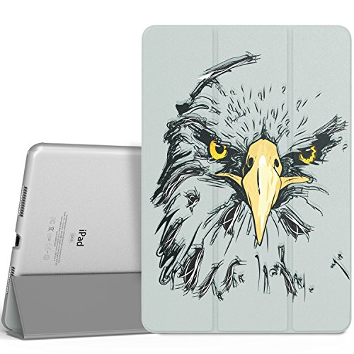 0765857103358 - IPAD PRO 9.7 CASE - MOKO ULTRA SLIM LIGHTWEIGHT SMART-SHELL STAND COVER WITH TRANSLUCENT FROSTED BACK PROTECTOR FOR APPLE IPAD PRO 9.7 INCH 2016 RELEASE TABLET, EAGLE (WITH AUTO WAKE / SLEEP)