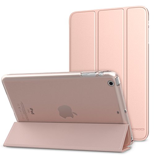 0765857103570 - MOKO CASE FOR IPAD MINI 3 / 2 / 1, SLIM LIGHTWEIGHT SMART-SHELL STAND COVER WITH TRANSLUCENT FROSTED BACK PROTECTOR FOR APPLE IPAD MINI 1 / MINI 2 / MINI 3, ROSE GOLD (WITH AUTO WAKE / SLEEP)