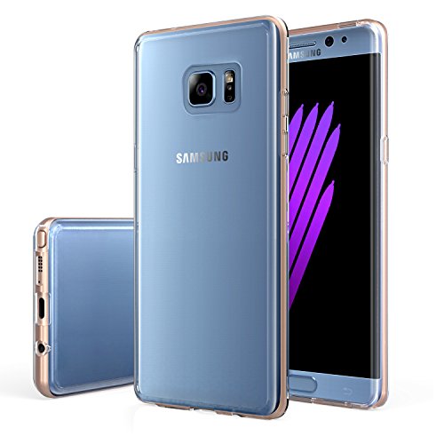 0765857107479 - GALAXY NOTE 7 CASE - MOKO ADVANCED HALO SERIES SCRATCH-PROOF BACK COVER WITH TPU CUSHION TECHNOLOGY CORNERS + CLEAR PANEL FOR SAMSUNG GALAXY NOTE 7 5.7 INCH 2016 RELEASE, CRYSTAL CLEAR