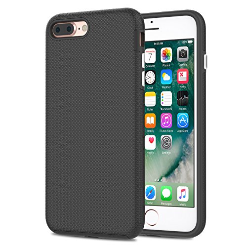 0765857115405 - IPHONE 7 PLUS CASE - MOKO ADVANCED ARMOR SERIES TPU BUMPER & HARD PC BACK SHOCK ABSORBING PROTECTIVE COVER FOR APPLE IPHONE 7 PLUS 5.5 2016 RELEASE, BLACK