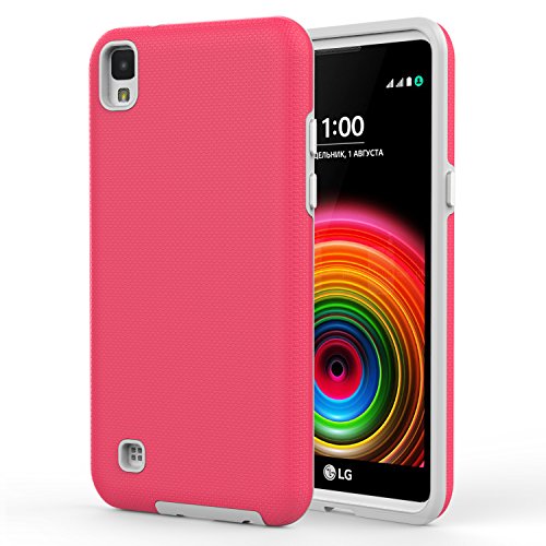 0765857116181 - LG X POWER CASE - MOKO ADVANCED ARMOR SERIES TPU BUMPER & HARD PC BACK SHOCK ABSORBING PROTECTIVE COVER FOR LG X POWER 5.3 SMARTPHONE 2016 RELEASE, MAGENTA