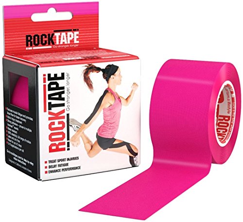 0765857558769 - ROCKTAPE KINESIOLOGY TAPE FOR ATHLETES - 2-INCH X 16.4 FEET (HOT PINK)