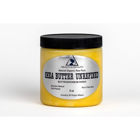 0765857854632 - SHEA BUTTER UNREFINED YELLOW ORGANIC NATURAL GRADE A GHANA COLD PRESSED RAW FRESH PURE 8 OZ