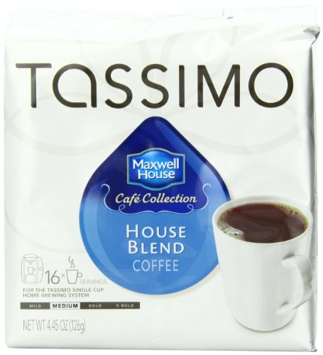 7661459736198 - MAXWELL HOUSE CAFE COLLECTION HOUSE BLEND COFFEE (MEDIUM), 16-COUNT T-DISCS FOR TASSIMO COFFEEMAKERS (PACK OF 2)