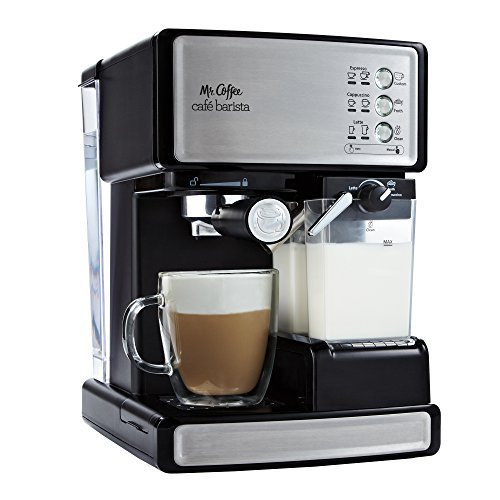 7661459742663 - MR. COFFEE CAFE BARISTA ESPRESSO MAKER WITH AUTOMATIC MILK FROTHER, BVMC-ECMP1000