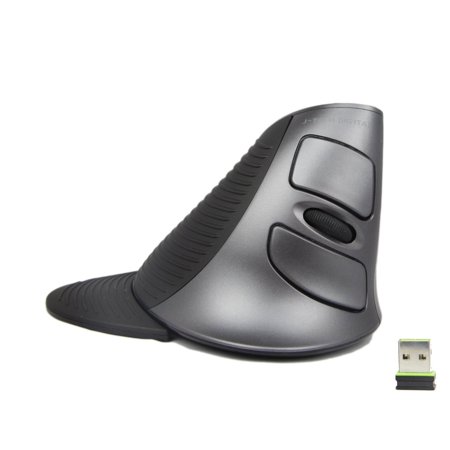 0766150276558 - J-TECH DIGITAL ® SCROLL ENDURANCE WIRELESS MOUSE ERGONOMIC VERTICAL USB MOUSE WITH ADJUSTABLE SENSITIVITY (600/1000/1600 DPI), REMOVABLE PALM REST & THUMB BUTTONS - REDUCES HAND/WRIST PAIN (WIRELESS)