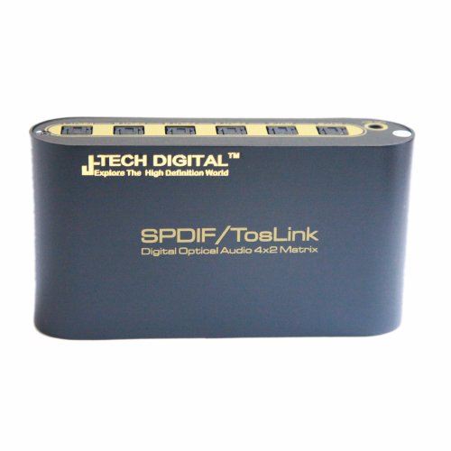 0766150284867 - J-TECH DIGITAL ® PREMIUM QUALITY SPDIF TOSLINK DIGITAL OPTICAL AUDIO 3X1 SWITCH WITH REMOTE CONTROL (THREE INPUTS ONE OUTPUT) (SPDIF 4X2)