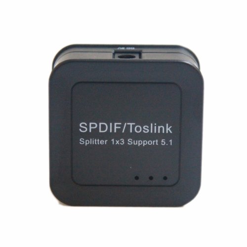 0766150284874 - J-TECH DIGITAL ® PREMIUM QUALITY SPDIF TOSLINK DIGITAL OPTICAL AUDIO 1X3 SPLITTER (ONE INPUT 3 OUTPUTS)