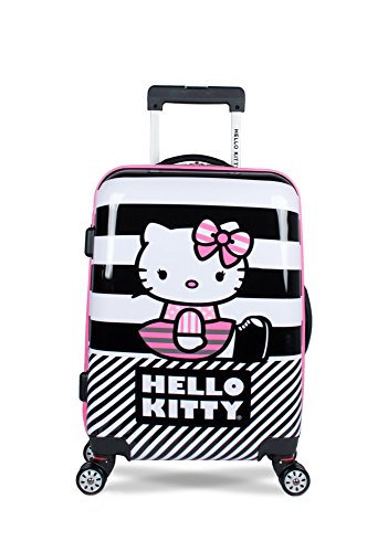0766166056779 - IFLY HELLO KITTY POLYCARBONATE HARDSHELL 21 ROLLING LUGGAGE CASE SPINNER WHITE