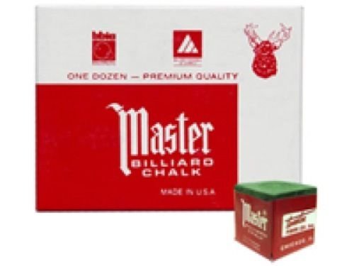 7662558167975 - MASTER BILLIARD/POOL CUE CHALK BOX, 12 CUBES, SPRUCE