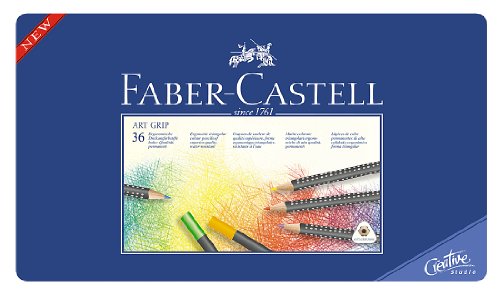 7662558356119 - FABER-CASTELL ART GRIP COLOR PENCILS, TIN OF 36