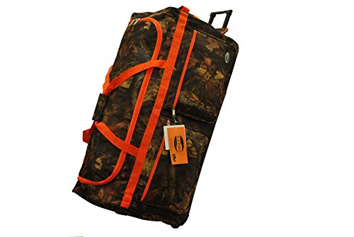 0766544817732 - E-Z ROLL REAL TREE HUNTING ROLLING DUFFEL BAG SIZE 36 IN 3 COLORS (ORANGE TRIM)
