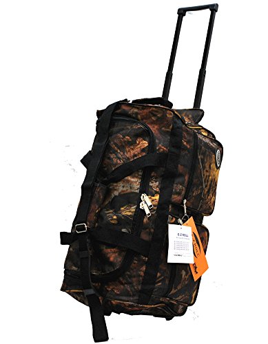 0766544817787 - E-Z ROLL 22 CARRY-ON REAL TREE PRINT HUNTING ROLLING DUFFEL BAG 3 COLORS