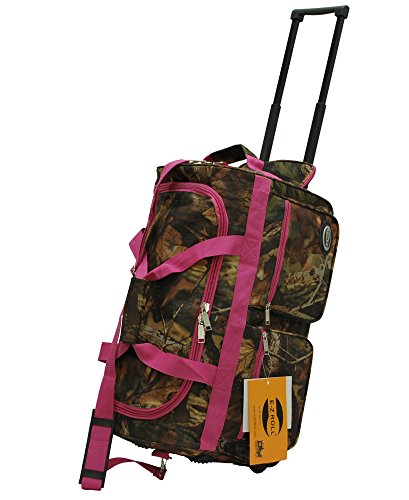 0766544817800 - E-Z ROLL 22 CARRY-ON REAL TREE PRINT HUNTING ROLLING DUFFEL BAG 3 COLORS