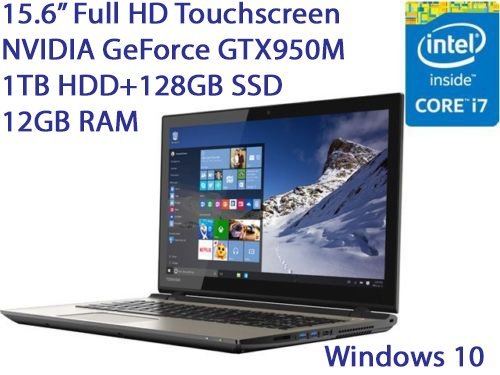 0766653302938 - 2016 NEWEST TOSHIBA S55T 15.6 FULL HD TOUCHSCREEN FLAGSHIP GAMING LAPTOP, INTEL CORE I7-5500U PROCESSOR, 12GB RAM, 1TB HDD+128GB SSD, NVIDIA GEFORCE GTX 950M, DVD+/-RW, WEBCAM, WINDOWS 10